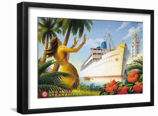 Aloha Towers-Kerne Erickson-Framed Art Print