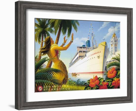 Aloha Towers-Kerne Erickson-Framed Art Print