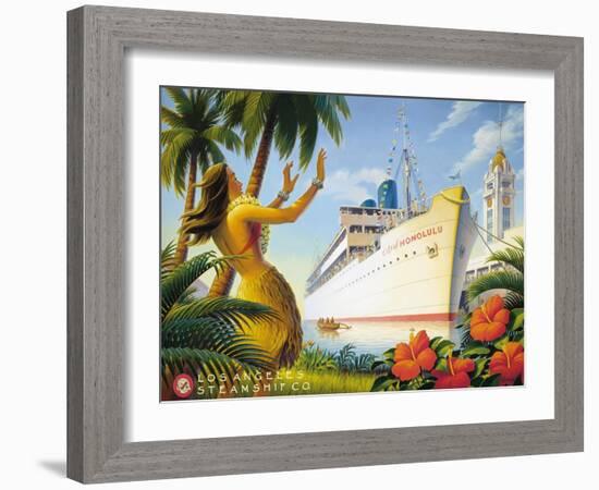 Aloha Towers-Kerne Erickson-Framed Art Print