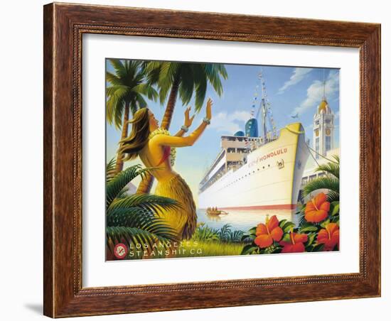 Aloha Towers-Kerne Erickson-Framed Art Print