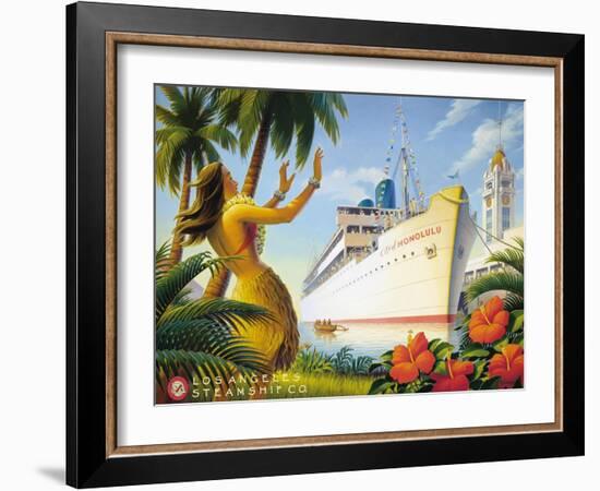 Aloha Towers-Kerne Erickson-Framed Art Print