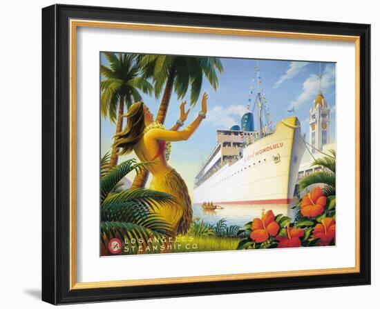 Aloha Towers-Kerne Erickson-Framed Art Print