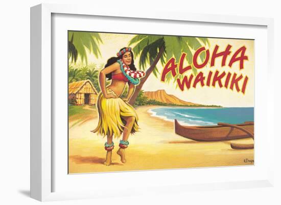 Aloha Waikiki-Kerne Erickson-Framed Art Print