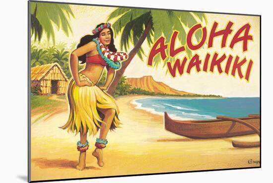 Aloha Waikiki-Kerne Erickson-Mounted Art Print