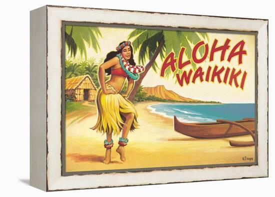 Aloha Waikiki-Kerne Erickson-Framed Stretched Canvas