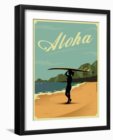 Aloha-American Flat-Framed Giclee Print