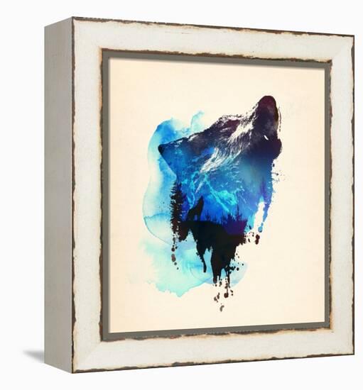 Alone As a Wolf-Robert Farkas-Framed Stretched Canvas