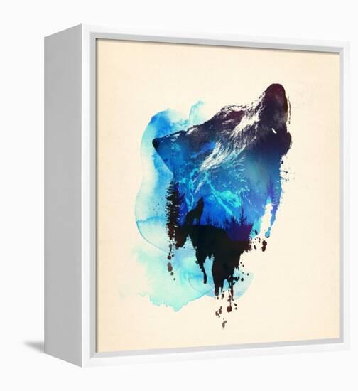 Alone As a Wolf-Robert Farkas-Framed Stretched Canvas