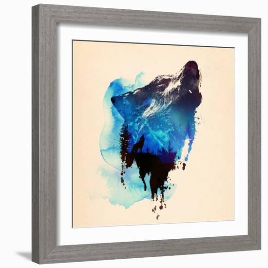 Alone as a Wolf-Robert Farkas-Framed Giclee Print