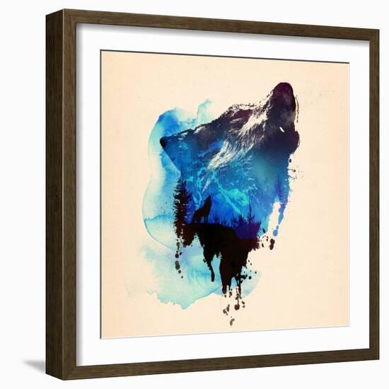 Alone as a Wolf-Robert Farkas-Framed Giclee Print