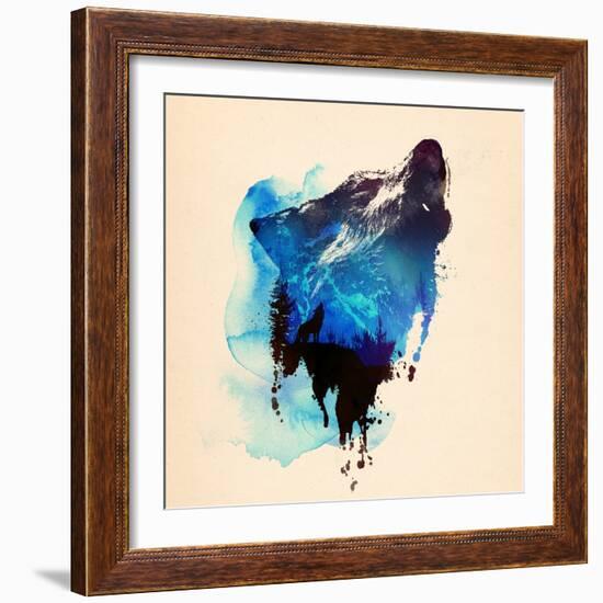 Alone as a Wolf-Robert Farkas-Framed Giclee Print