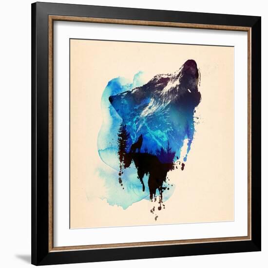 Alone as a Wolf-Robert Farkas-Framed Giclee Print