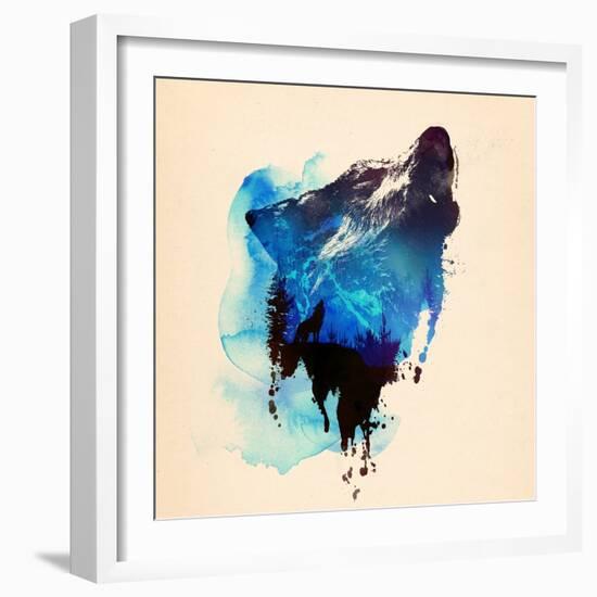 Alone as a Wolf-Robert Farkas-Framed Giclee Print