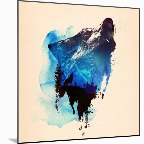 Alone as a Wolf-Robert Farkas-Mounted Giclee Print