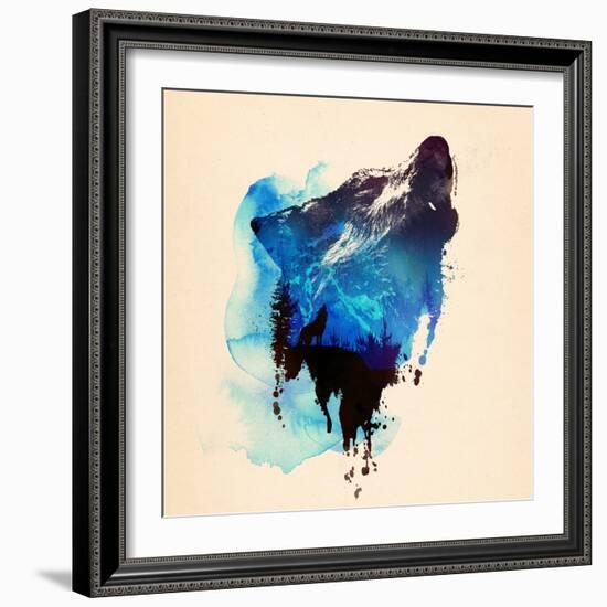 Alone as a Wolf-Robert Farkas-Framed Giclee Print