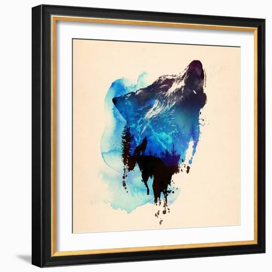 Alone as a Wolf-Robert Farkas-Framed Giclee Print