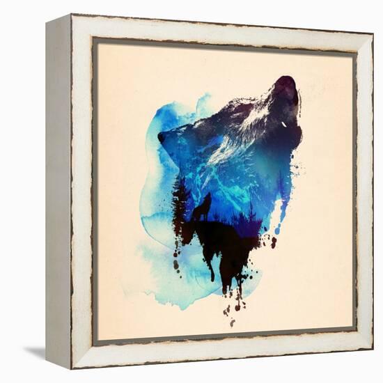 Alone as a Wolf-Robert Farkas-Framed Premier Image Canvas