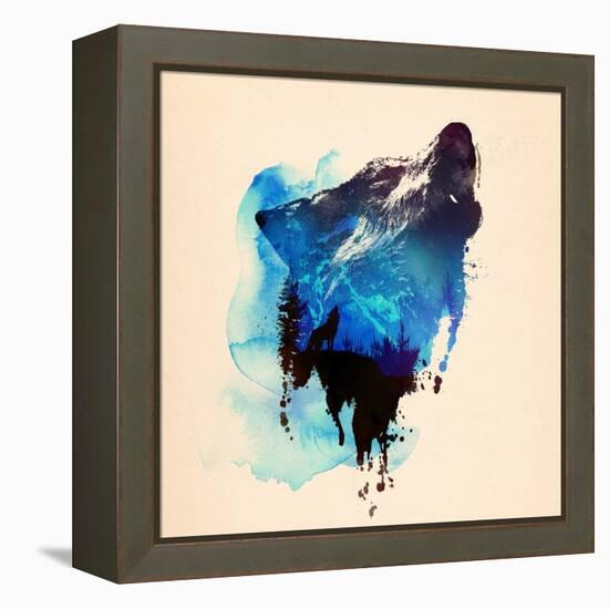 Alone as a Wolf-Robert Farkas-Framed Premier Image Canvas