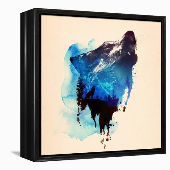 Alone as a Wolf-Robert Farkas-Framed Premier Image Canvas