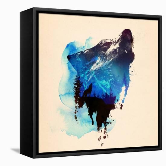 Alone as a Wolf-Robert Farkas-Framed Premier Image Canvas