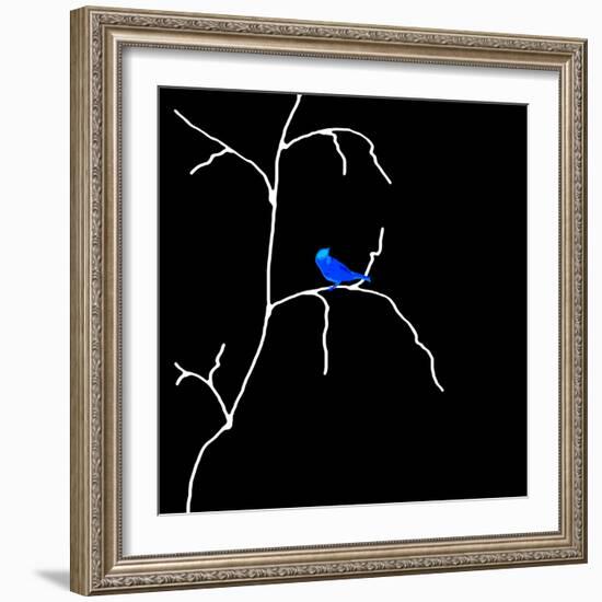 Alone But Never Lonely Black-Ruth Palmer-Framed Art Print