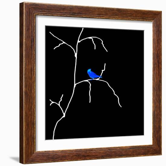 Alone But Never Lonely Black-Ruth Palmer-Framed Art Print