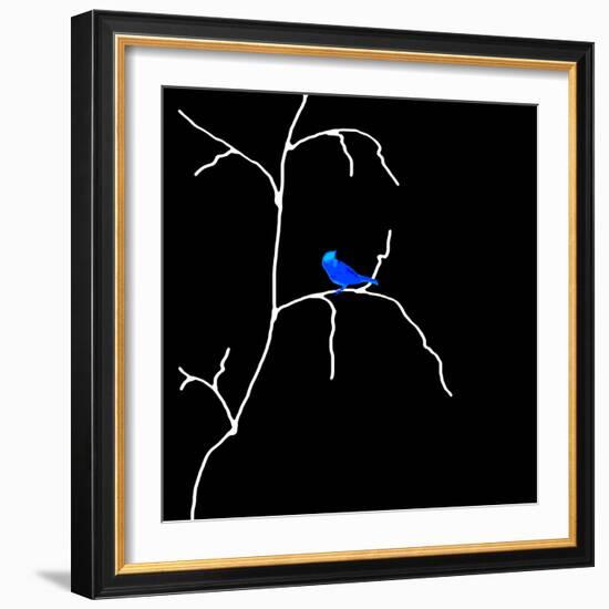 Alone But Never Lonely Black-Ruth Palmer-Framed Art Print