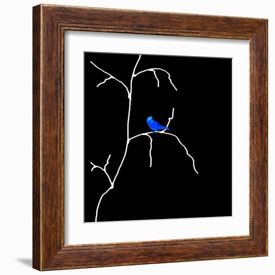 Alone But Never Lonely Black-Ruth Palmer-Framed Art Print