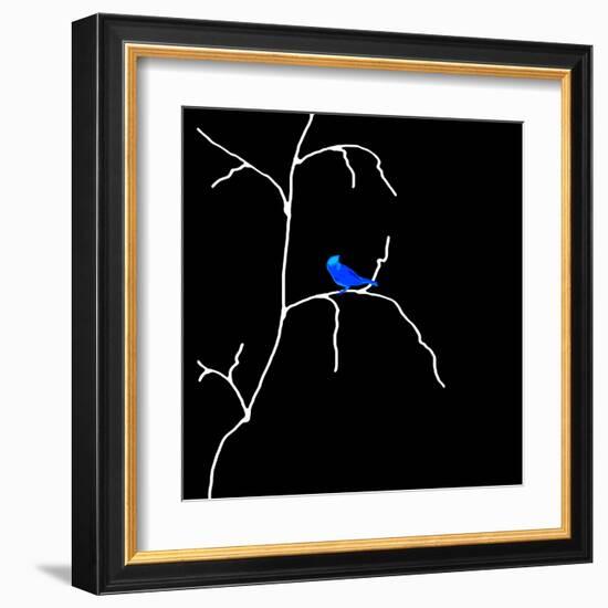 Alone But Never Lonely Black-Ruth Palmer-Framed Art Print