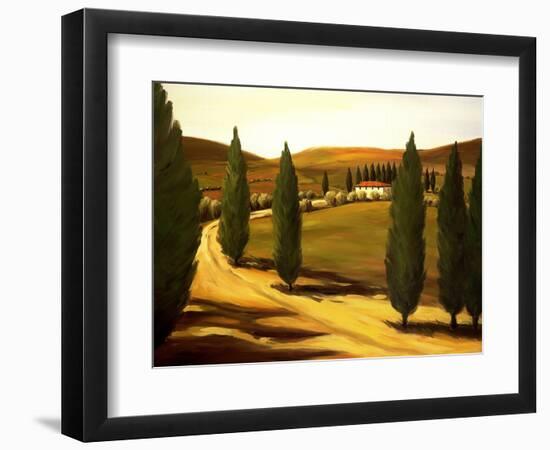 Along a Tuscan Road-Tim Howe-Framed Giclee Print