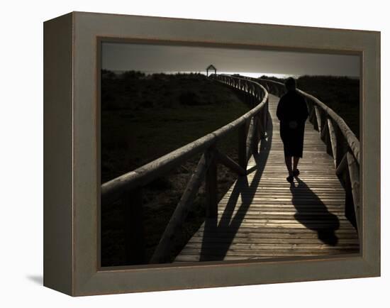Along a Wooden Track During a Walk to the Beach in Village of Zahara De Los Atunes, Southern Spain-null-Framed Premier Image Canvas