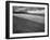 Along British Coastline, Woman Walking on Pebbled Shore-Nat Farbman-Framed Photographic Print