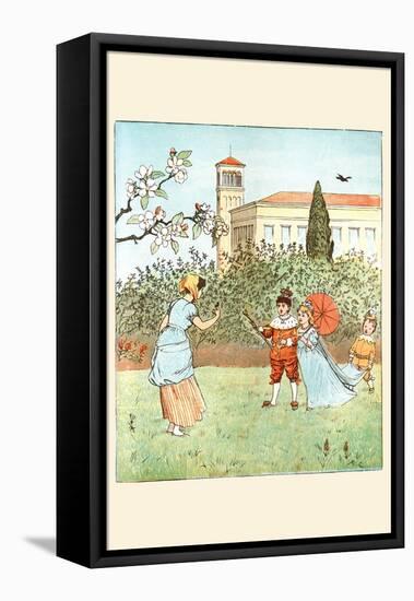 Along Came a Blackbird and Popped Off Her Nose-Randolph Caldecott-Framed Stretched Canvas