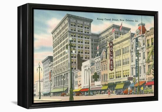Along Canal Street, New Orleans, Louisiana-null-Framed Stretched Canvas