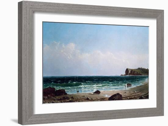 Along Newport Beach-Alfred Thompson Bricher-Framed Giclee Print