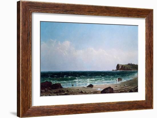 Along Newport Beach-Alfred Thompson Bricher-Framed Giclee Print