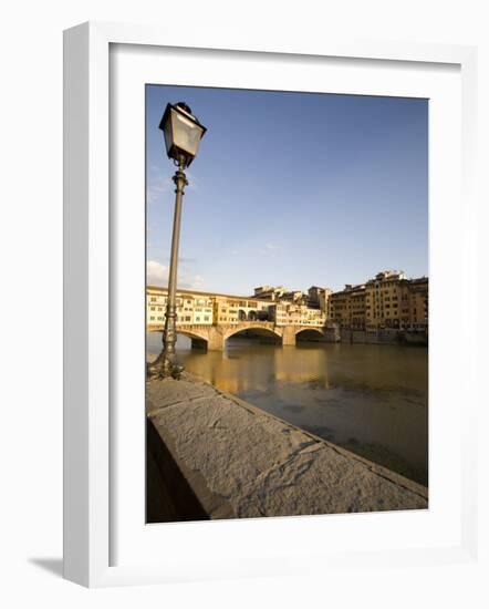 Along the Arno River and the Ponte Vecchio, Florence, Tuscany, Italy, Europe-Olivieri Oliviero-Framed Photographic Print