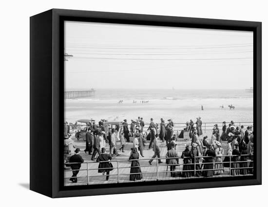 Along the Beach, Atlantic City, N.J.-null-Framed Stretched Canvas