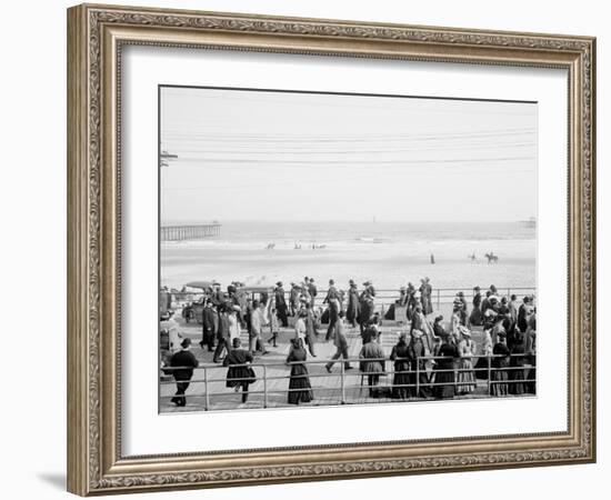 Along the Beach, Atlantic City, N.J.-null-Framed Photo