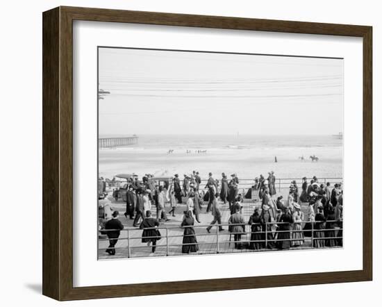 Along the Beach, Atlantic City, N.J.-null-Framed Photo