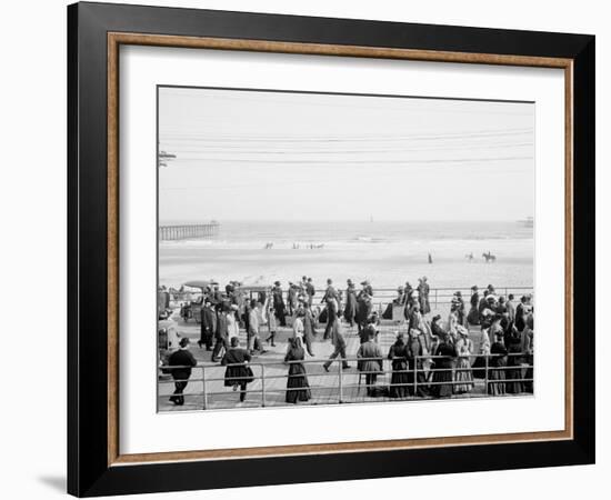 Along the Beach, Atlantic City, N.J.-null-Framed Photo