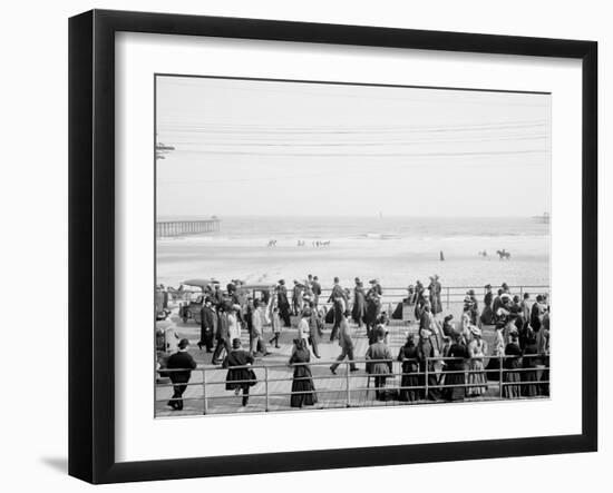 Along the Beach, Atlantic City, N.J.-null-Framed Photo