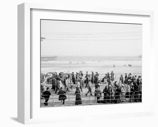 Along the Beach, Atlantic City, N.J.-null-Framed Photo