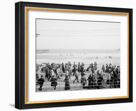 Along the Beach, Atlantic City, N.J.-null-Framed Photo