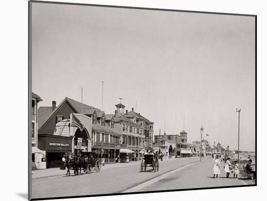 Along the Boulevard, Revere Beach, Mass.-null-Mounted Photo