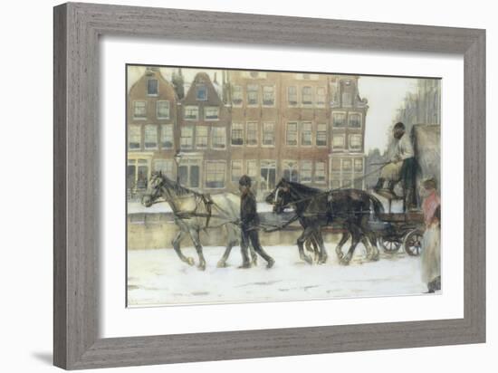 Along the Canal, Amsterdam-George Hendrik Breitner-Framed Giclee Print