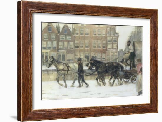 Along the Canal, Amsterdam-George Hendrik Breitner-Framed Giclee Print