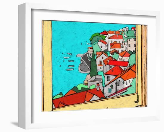 Along the Coast-Ynon Mabat-Framed Art Print