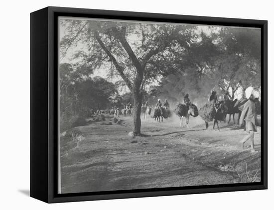 Along the Grand Trunk Road into Delhi, December 1912-English Photographer-Framed Premier Image Canvas