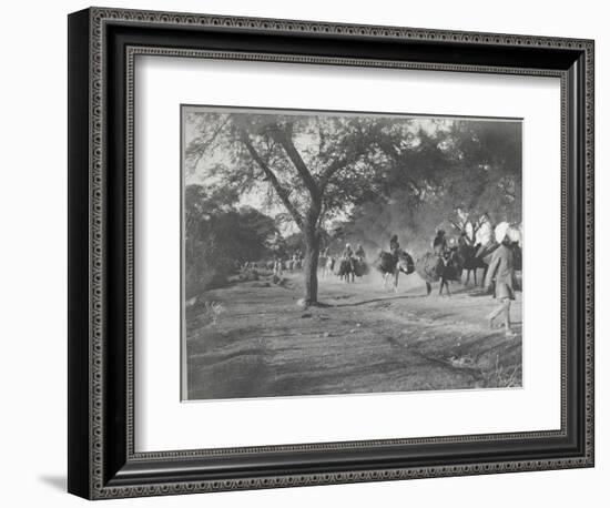 Along the Grand Trunk Road into Delhi, December 1912-English Photographer-Framed Photographic Print